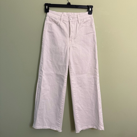 Anthropologie Good American women wide leg high waistedwhite jean size 4 Y2K